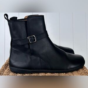 Black Ankle Boots with Buckle Detail